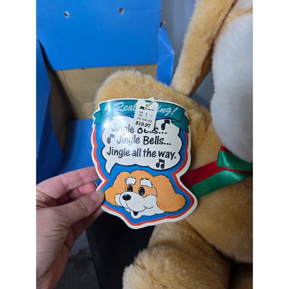 Vintage 1989 DanDee Jingles The Singing Pup Plush Toy Animated Stuffed Animal - Picture 10 of 13